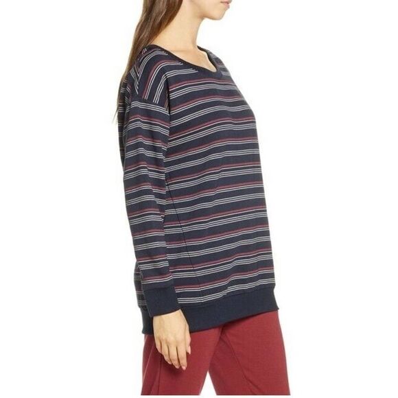 Joe's Women’s Sweatshirt Small Stripe Round NeckRelaxed Lg Sleeve Pullover Sz S - Picture 2 of 7